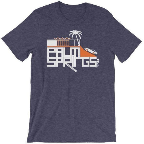 Palm Springs Hill House Short-Sleeve Men's  T-Shirt T-Shirt Heather Midnight Navy / 2XL designed by JOOLcity