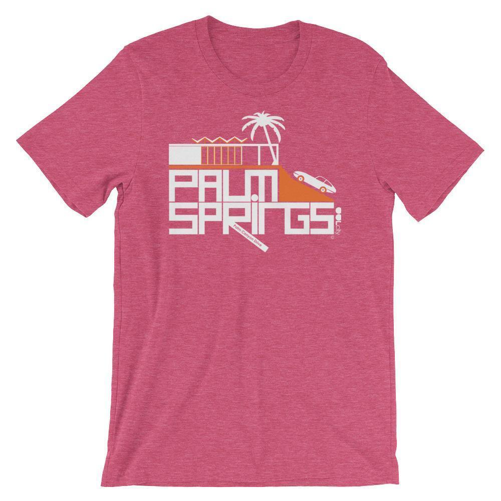 Palm Springs Hill House Short-Sleeve Men's  T-Shirt T-Shirt Heather Raspberry / 2XL designed by JOOLcity