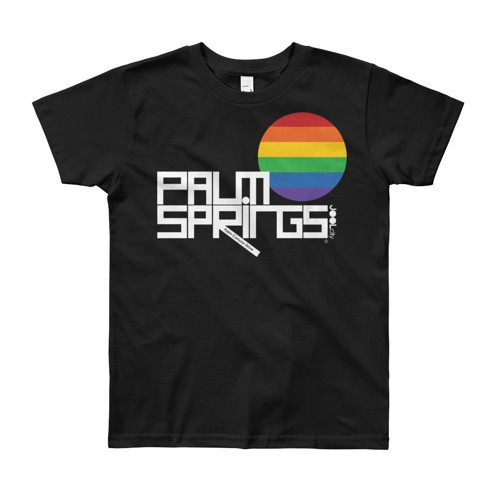 Palm Springs PRIDE Short Sleeve Youth T-shirt  Black / 12yrs designed by JOOLcity