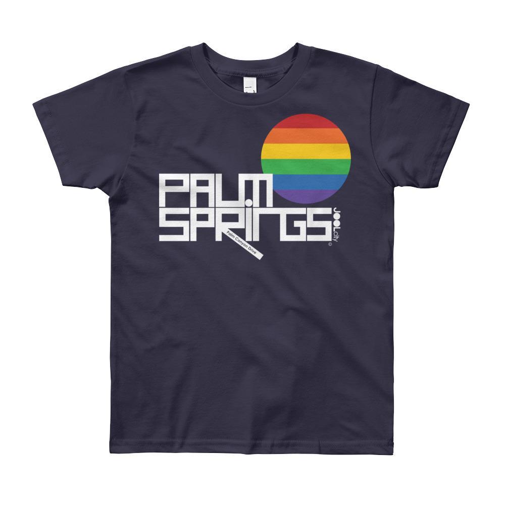 Palm Springs PRIDE Short Sleeve Youth T-shirt  Navy / 12yrs designed by JOOLcity