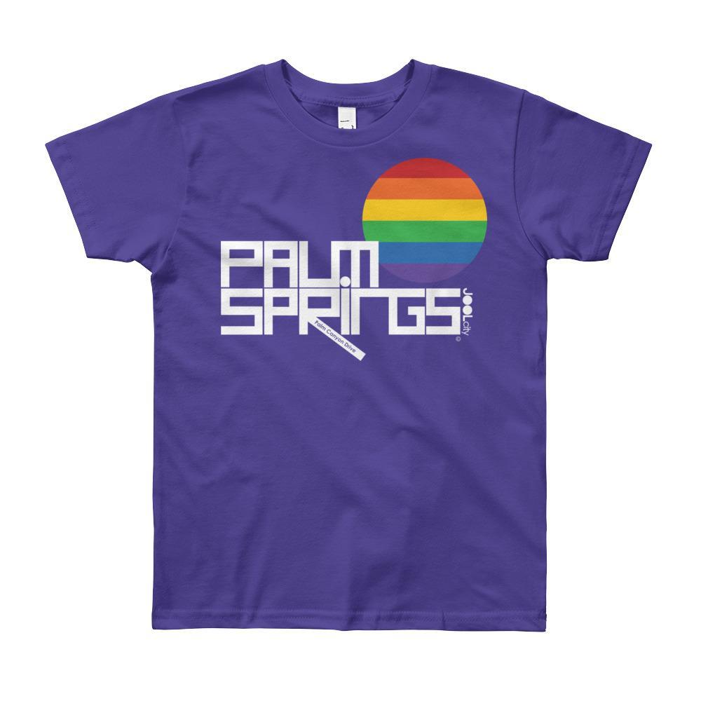 Palm Springs PRIDE Short Sleeve Youth T-shirt  Purple / 12yrs designed by JOOLcity