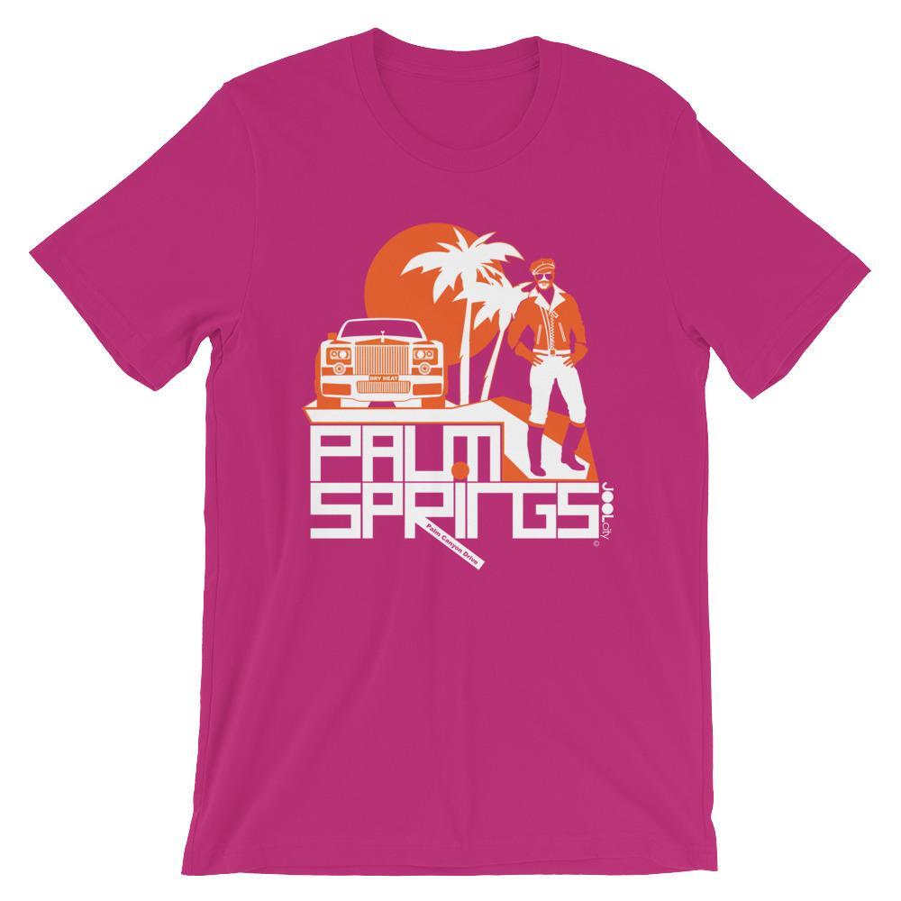 Palm Springs Rolling Pose Short-Sleeve Men's T-Shirt T-Shirt Berry / 2XL designed by JOOLcity