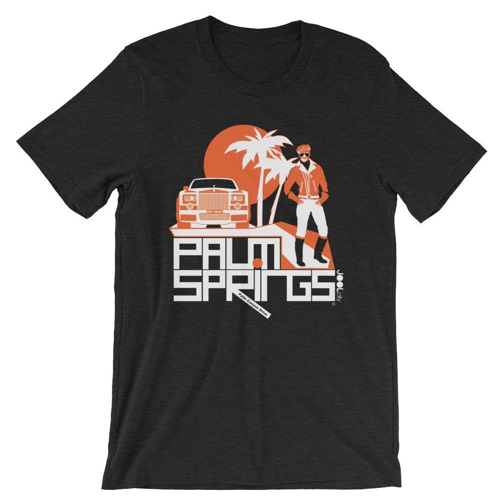 Palm Springs Rolling Pose Short-Sleeve Men's T-Shirt T-Shirt Black Heather / 2XL designed by JOOLcity