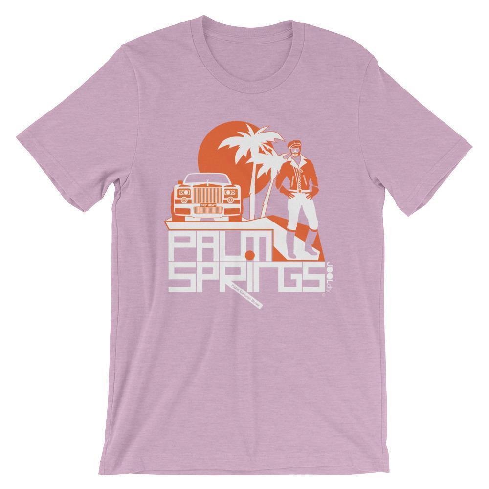 Palm Springs Rolling Pose Short-Sleeve Men's T-Shirt T-Shirt Heather Prism Lilac / 2XL designed by JOOLcity