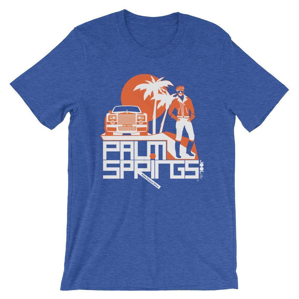Palm Springs Rolling Pose Short-Sleeve Men's T-Shirt T-Shirt Heather True Royal / 2XL designed by JOOLcity