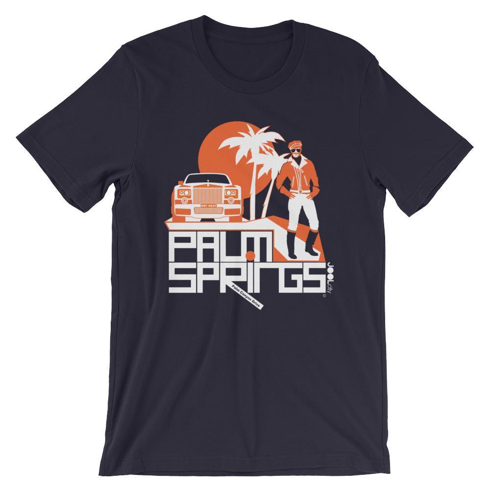 Palm Springs Rolling Pose Short-Sleeve Men's T-Shirt T-Shirt Navy / 2XL designed by JOOLcity
