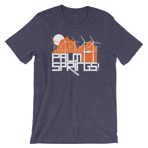 Palm Springs Wind Farm Short-Sleeve Men's T-Shirt T-Shirt Heather Midnight Navy / 2XL designed by JOOLcity