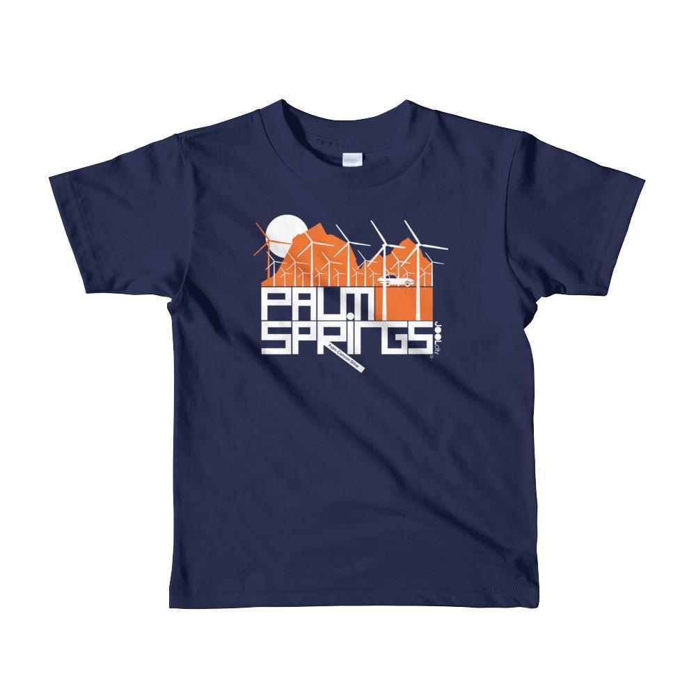 Palm Springs Wind Farm Toddler Short Sleeve T-shirt T-Shirt Navy / 6yrs designed by JOOLcity
