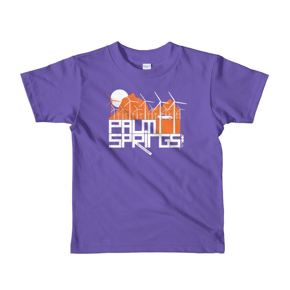 Palm Springs Wind Farm Toddler Short Sleeve T-shirt T-Shirt Purple / 6yrs designed by JOOLcity