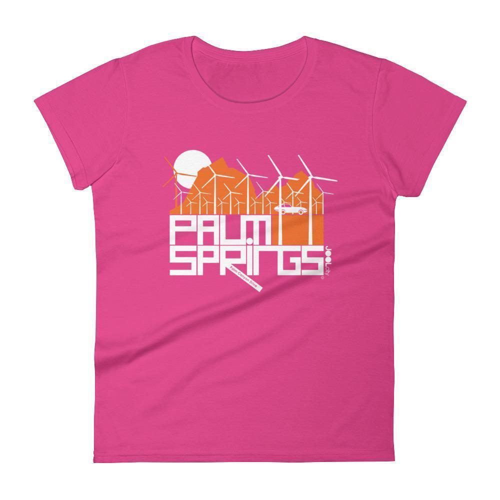 Palm Springs Wind Farm Women's  Short Sleeve T-Shirt T-Shirt Hot Pink / 2XL designed by JOOLcity