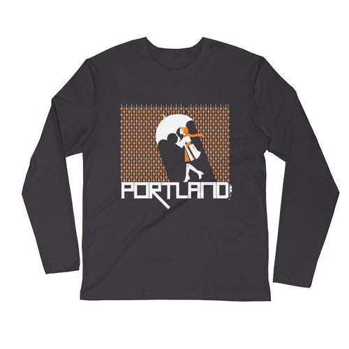 Portland Raining Hearts Long Sleeve Men's T-Shirt T-Shirt 2XL designed by JOOLcity
