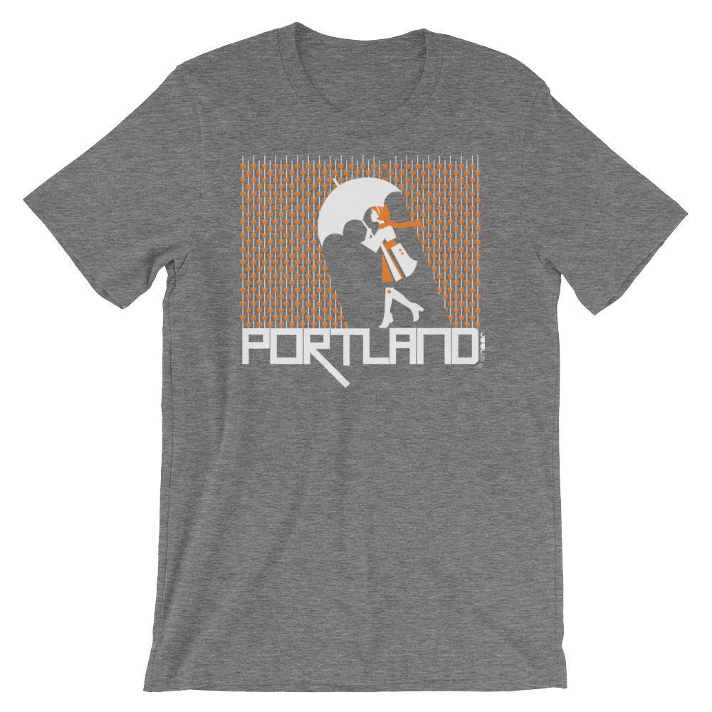 Portland Raining Hearts Short-Sleeve Men's  T-Shirt T-Shirt Deep Heather / 2XL designed by JOOLcity