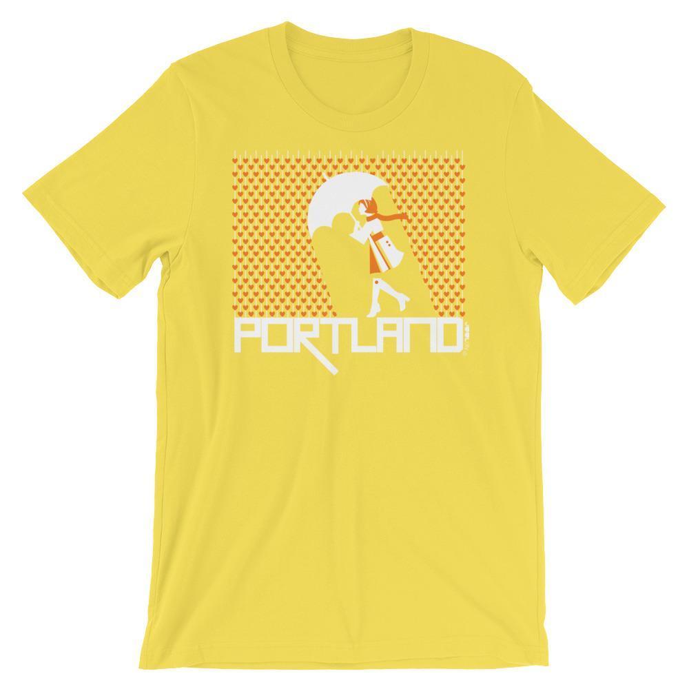 Portland Raining Hearts Short-Sleeve Men's  T-Shirt T-Shirt Yellow / 2XL designed by JOOLcity