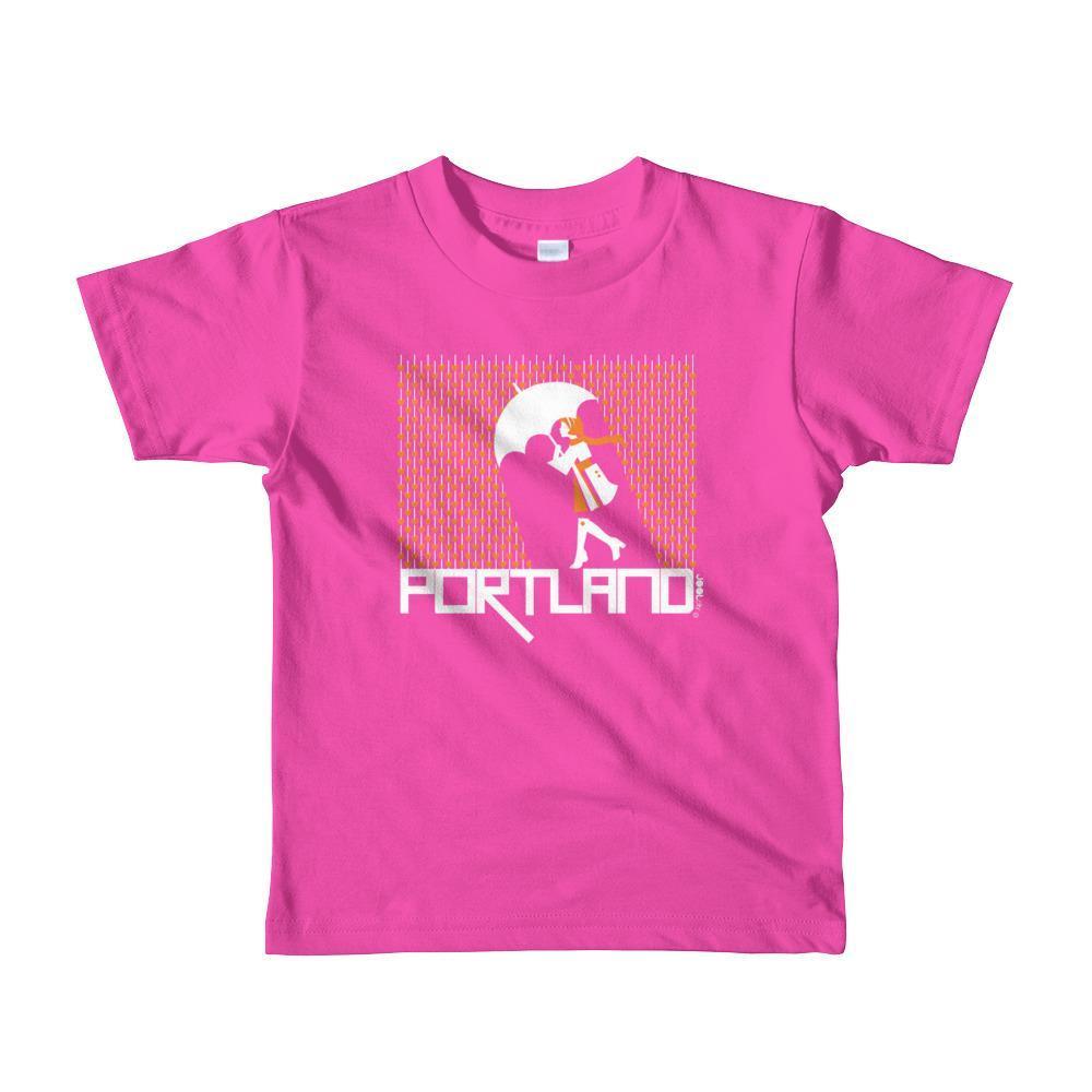 Portland Raining Hearts Toddler Short-Sleeve T-Shirt T-Shirt Fuchsia / 6yrs designed by JOOLcity