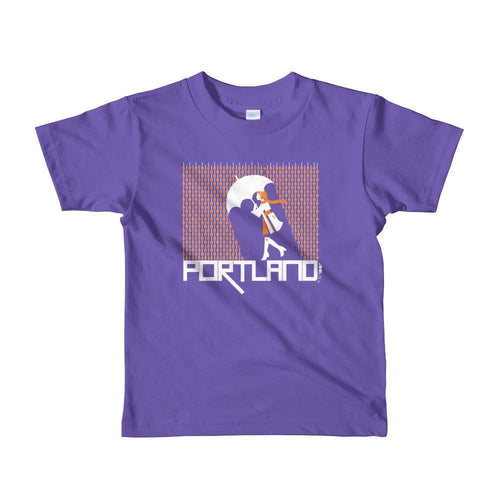 Portland Raining Hearts Toddler Short-Sleeve T-Shirt T-Shirt Purple / 6yrs designed by JOOLcity