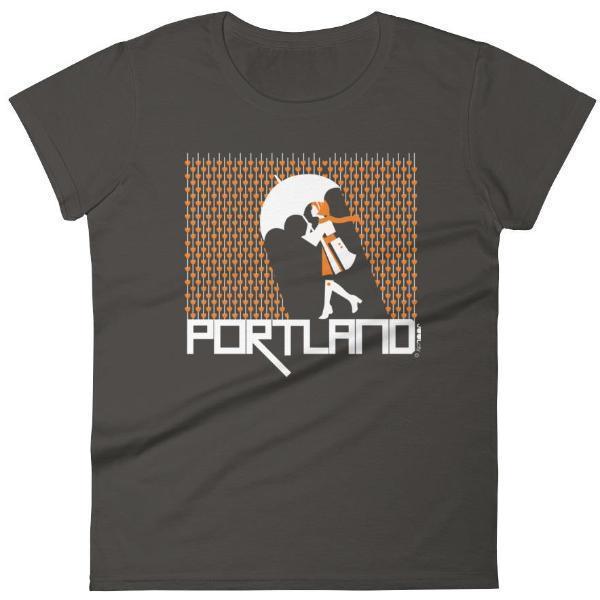 Portland Raining Hearts Women's short sleeve t-shirt T-Shirt Smoke / 2XL designed by JOOLcity