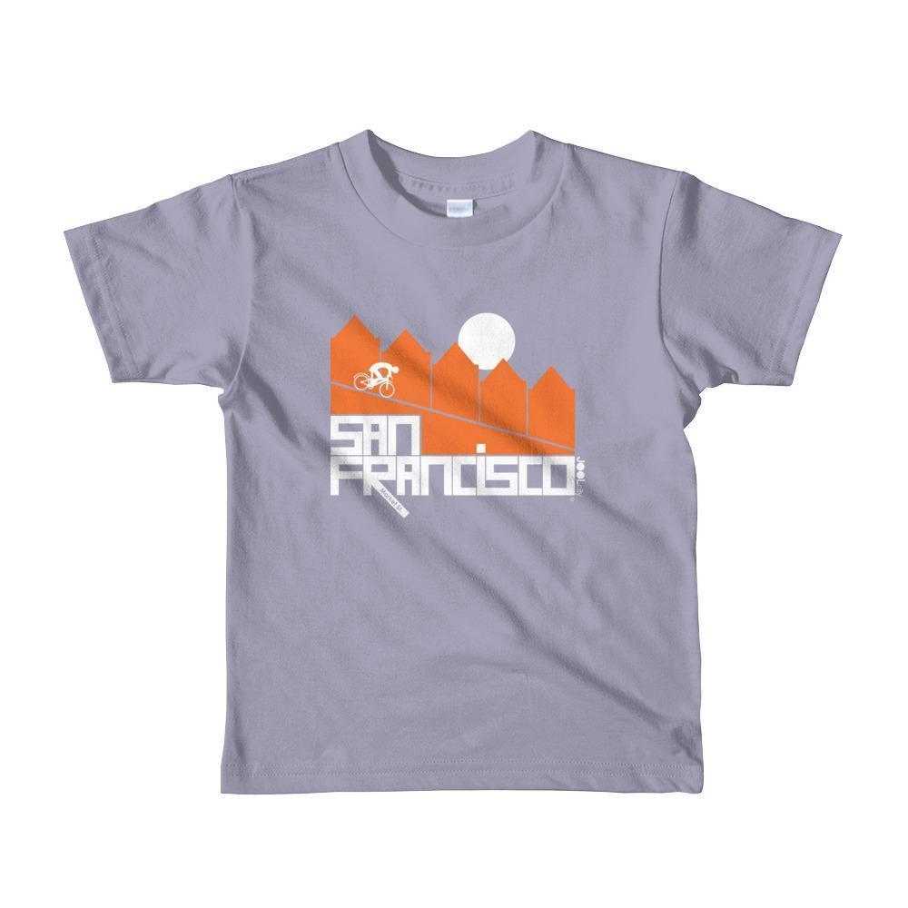 San Francisco Alamo Square Cyclist Toddler Short-Sleeve T-Shirt T-Shirt Slate / 6yrs designed by JOOLcity