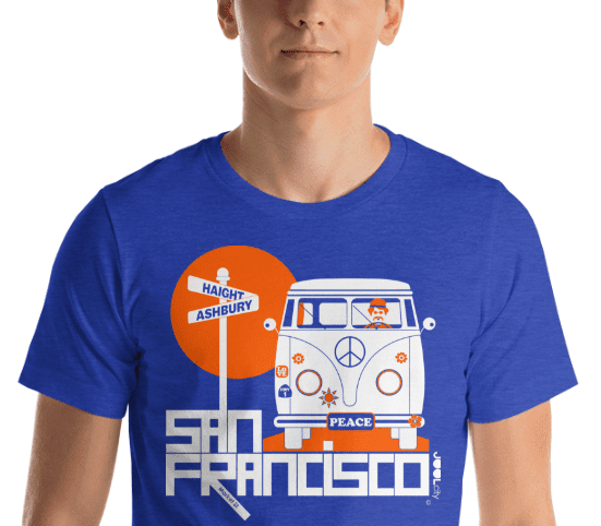 San Francisco Ashbury Love Short-Sleeve Men's T-Shirt T-Shirt  designed by JOOLcity