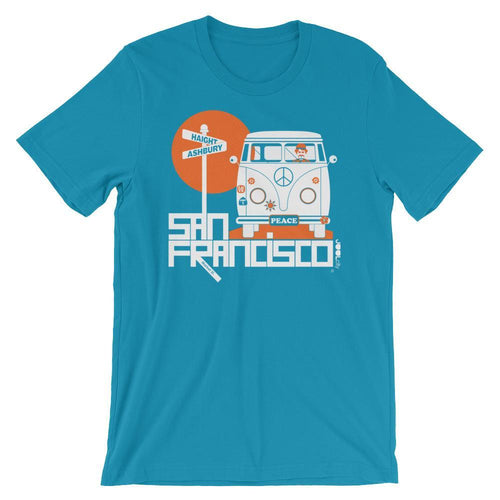 San Francisco Ashbury Love Short-Sleeve Men's T-Shirt T-Shirt Aqua / 2XL designed by JOOLcity