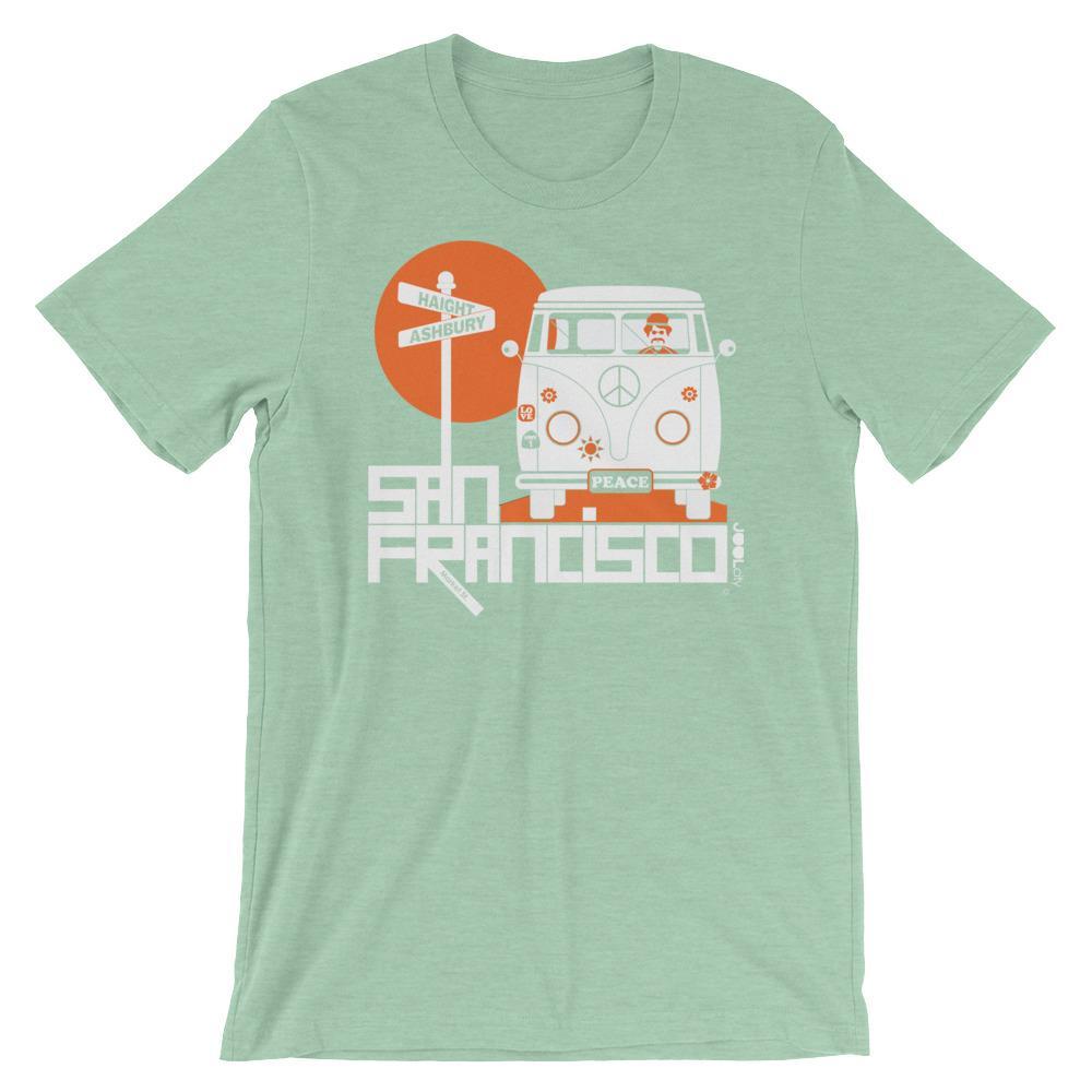 San Francisco Ashbury Love Short-Sleeve Men's T-Shirt T-Shirt Heather Prism Mint / 2XL designed by JOOLcity