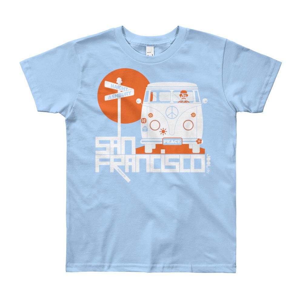 San Francisco Ashbury Love Short Sleeve Youth T-shirt T-Shirt Baby Blue / 12yrs designed by JOOLcity