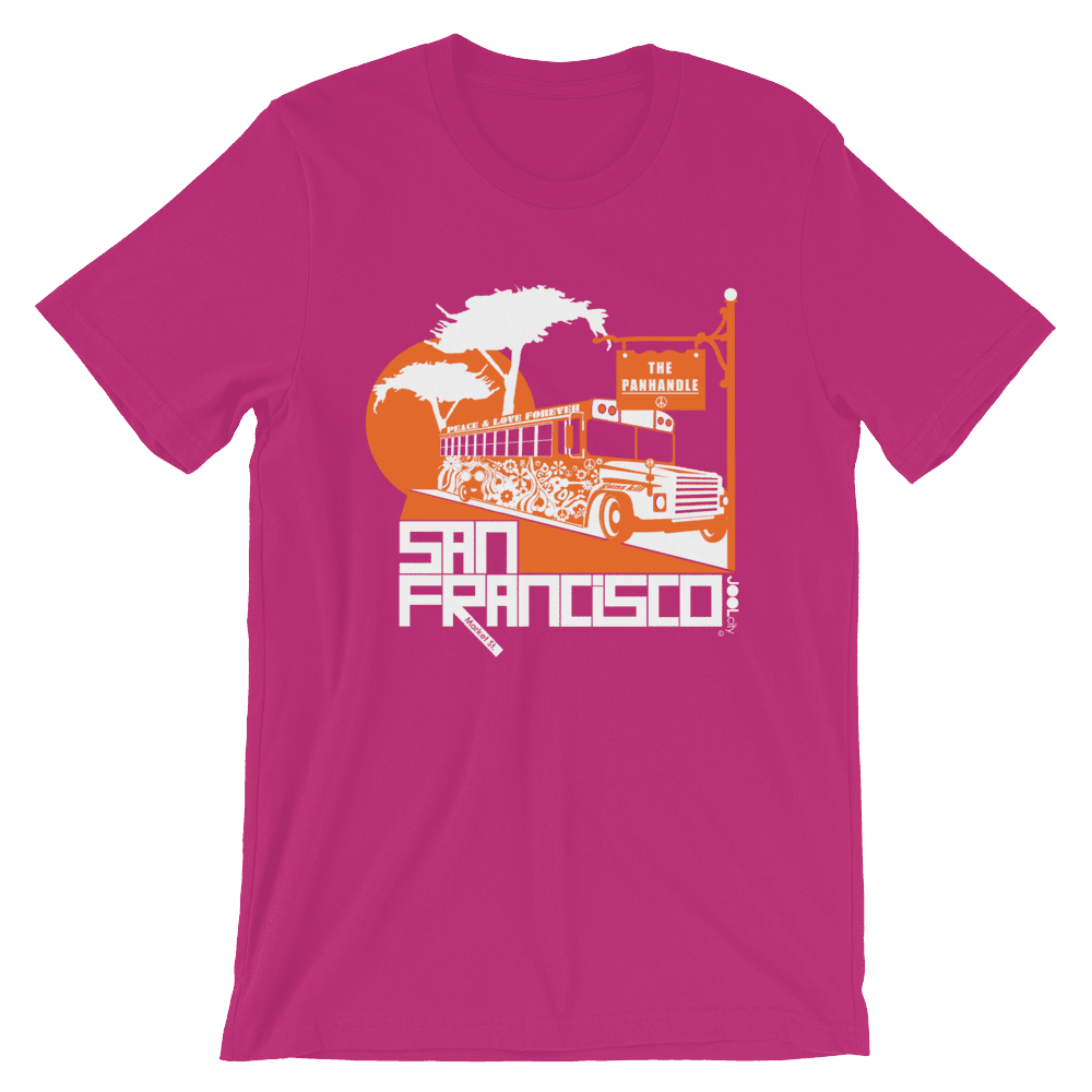 San Francisco Blissful Bus Short-Sleeve Men's T-Shirt T-Shirt Berry / 2XL designed by JOOLcity