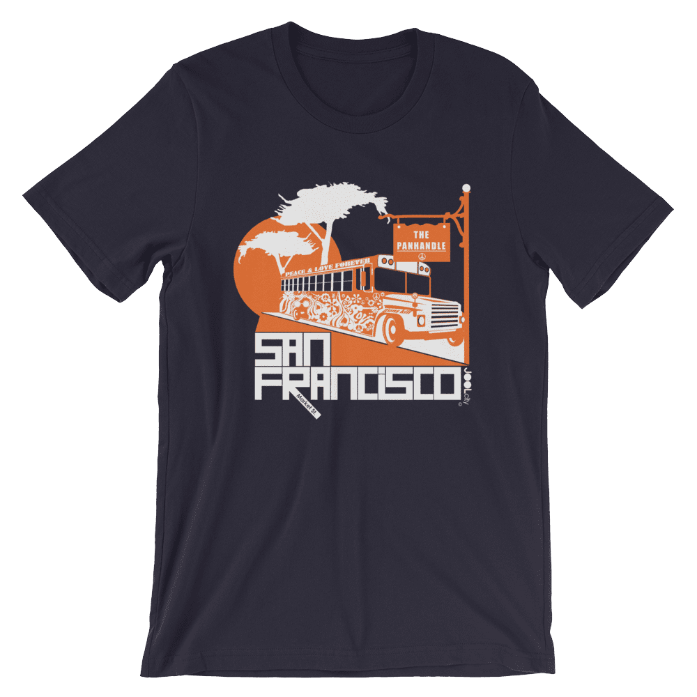 San Francisco Blissful Bus Short-Sleeve Men's T-Shirt T-Shirt Navy / 2XL designed by JOOLcity