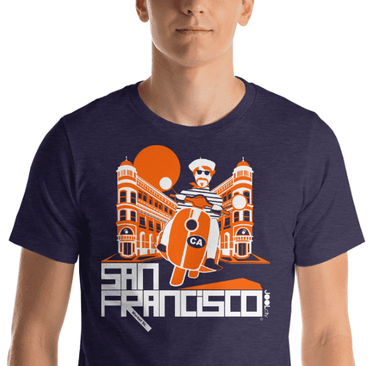 San Francisco Buddy Beatnik Short-Sleeve Men's T-Shirt T-Shirt  designed by JOOLcity