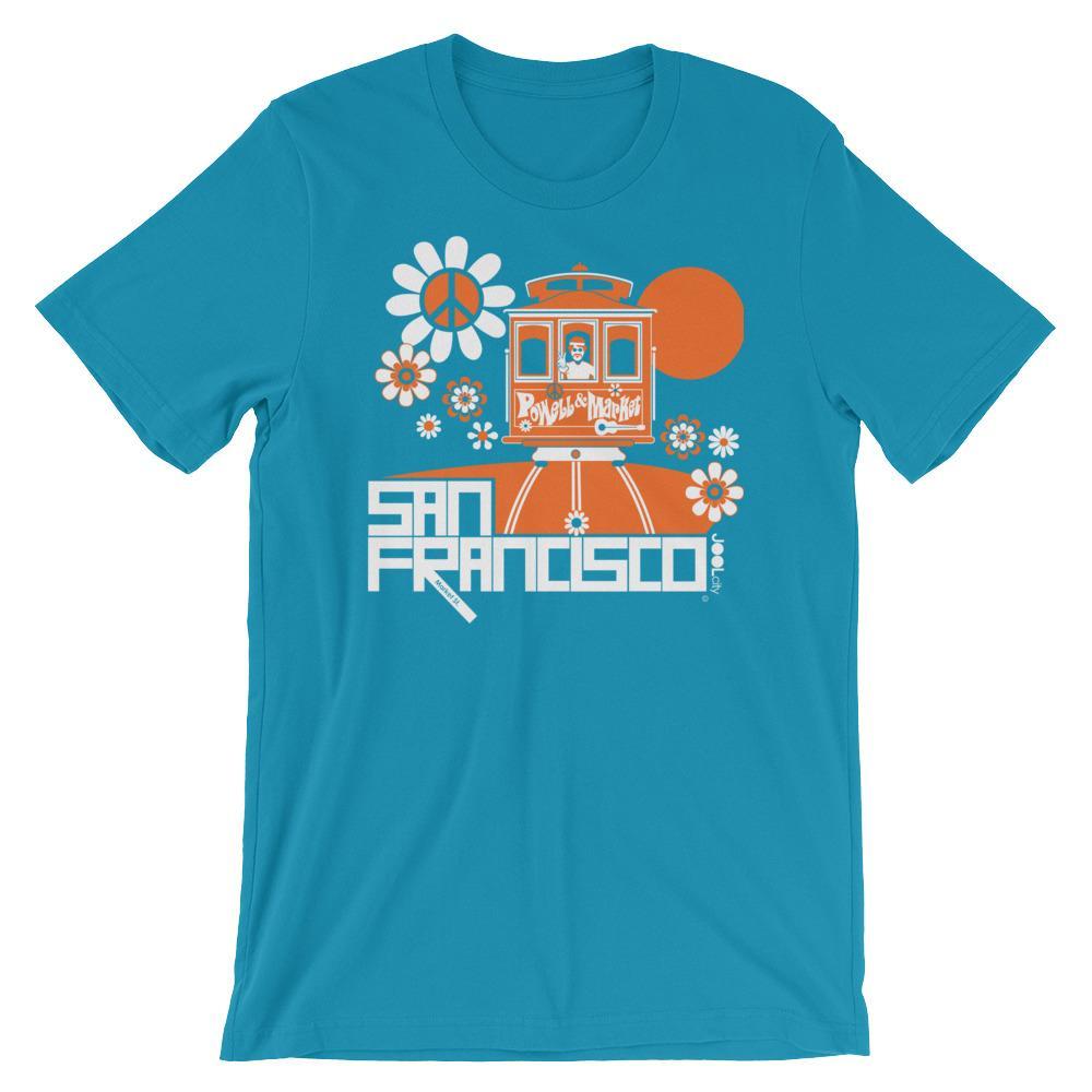 San Francisco Cable Car Groove Short-Sleeve Men's T-Shirt  Aqua / 2XL designed by JOOLcity