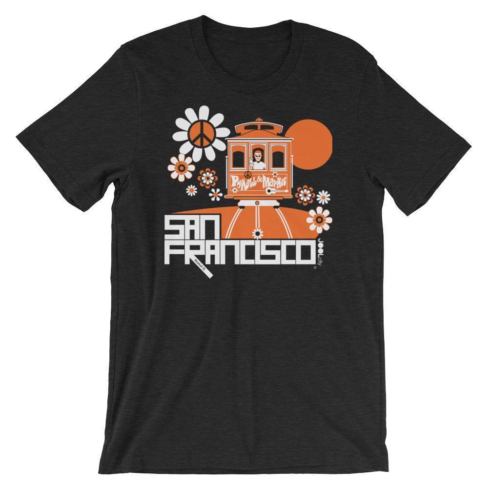 San Francisco Cable Car Groove Short-Sleeve Men's T-Shirt  Black Heather / 2XL designed by JOOLcity