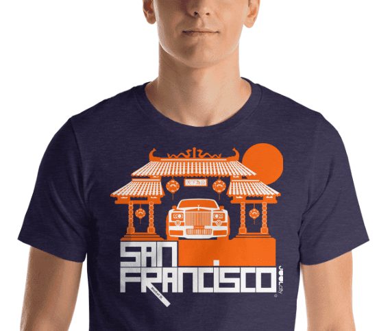 San Francisco Dragon Gate Short-Sleeve Men's T-Shirt T-Shirt  designed by JOOLcity