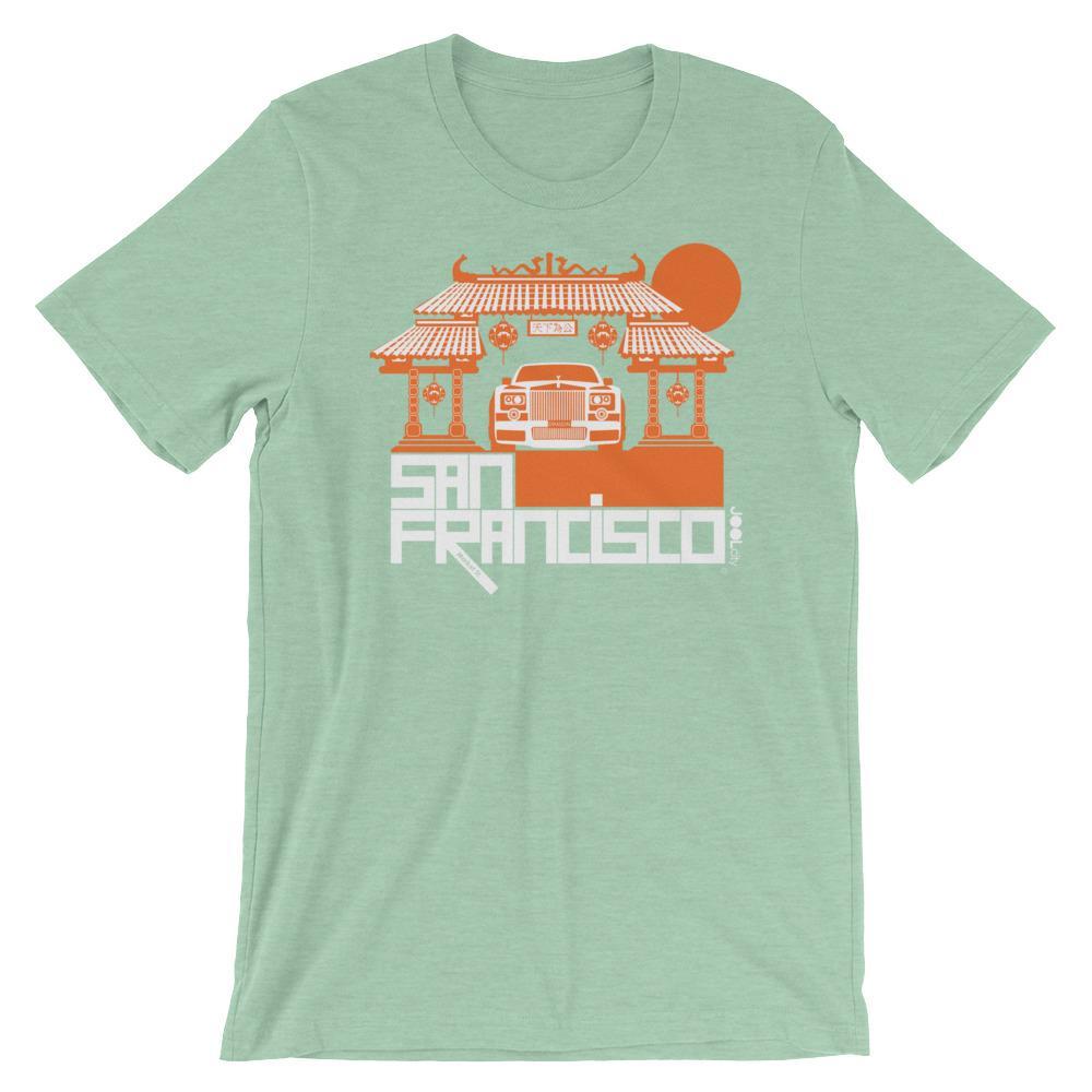 San Francisco Dragon Gate Short-Sleeve Men's T-Shirt T-Shirt Heather Prism Mint / 2XL designed by JOOLcity