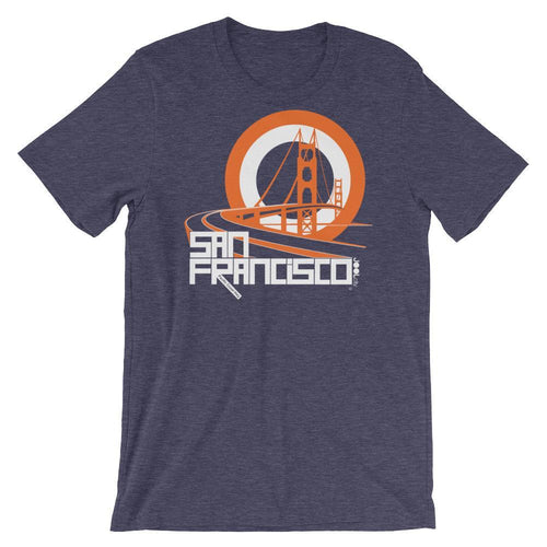 San Francisco Golden Gate Groove Short-Sleeve Men's T-Shirt T-Shirt Heather Midnight Navy / 2XL designed by JOOLcity