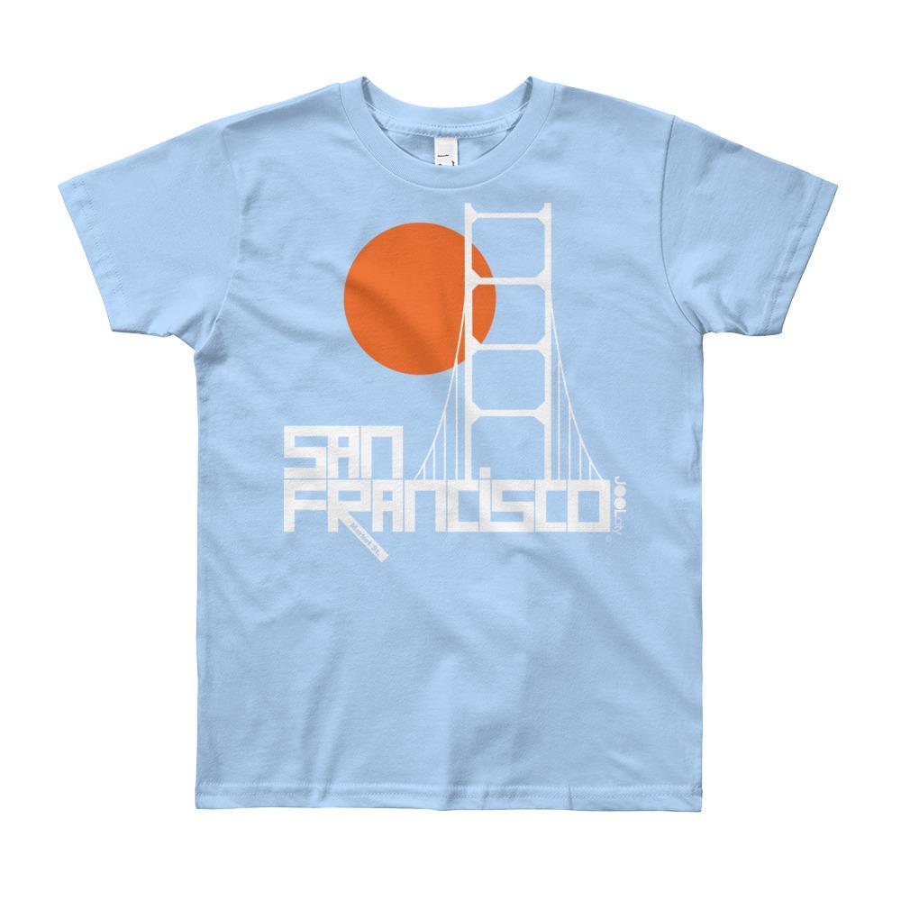San Francisco Golden Gate Short Sleeve Youth T-shirt T-Shirt Baby Blue / 12yrs designed by JOOLcity