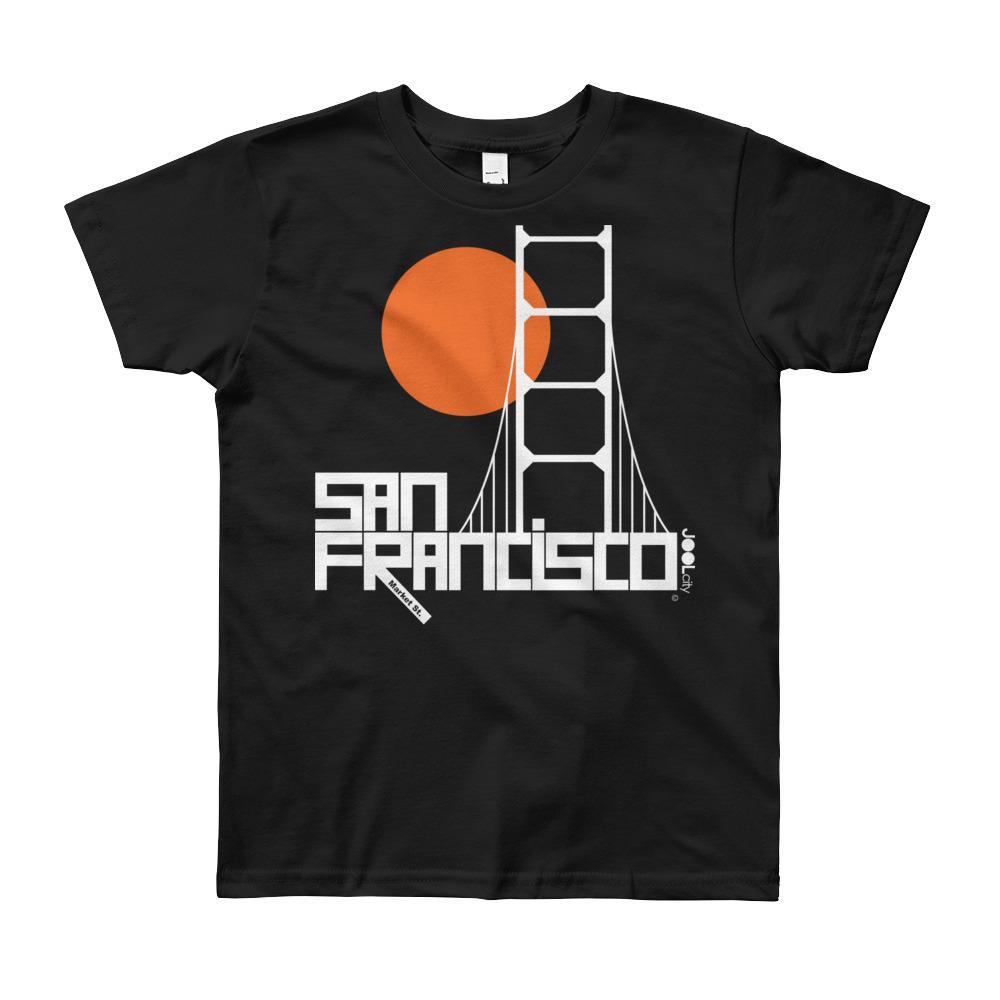 San Francisco Golden Gate Short Sleeve Youth T-shirt T-Shirt Black / 12yrs designed by JOOLcity