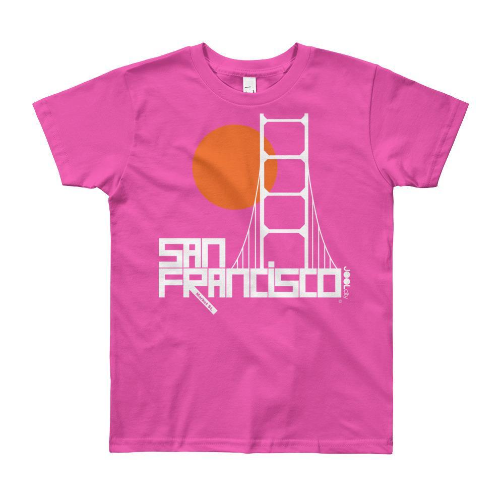 San Francisco Golden Gate Short Sleeve Youth T-shirt T-Shirt Fuchsia / 12yrs designed by JOOLcity