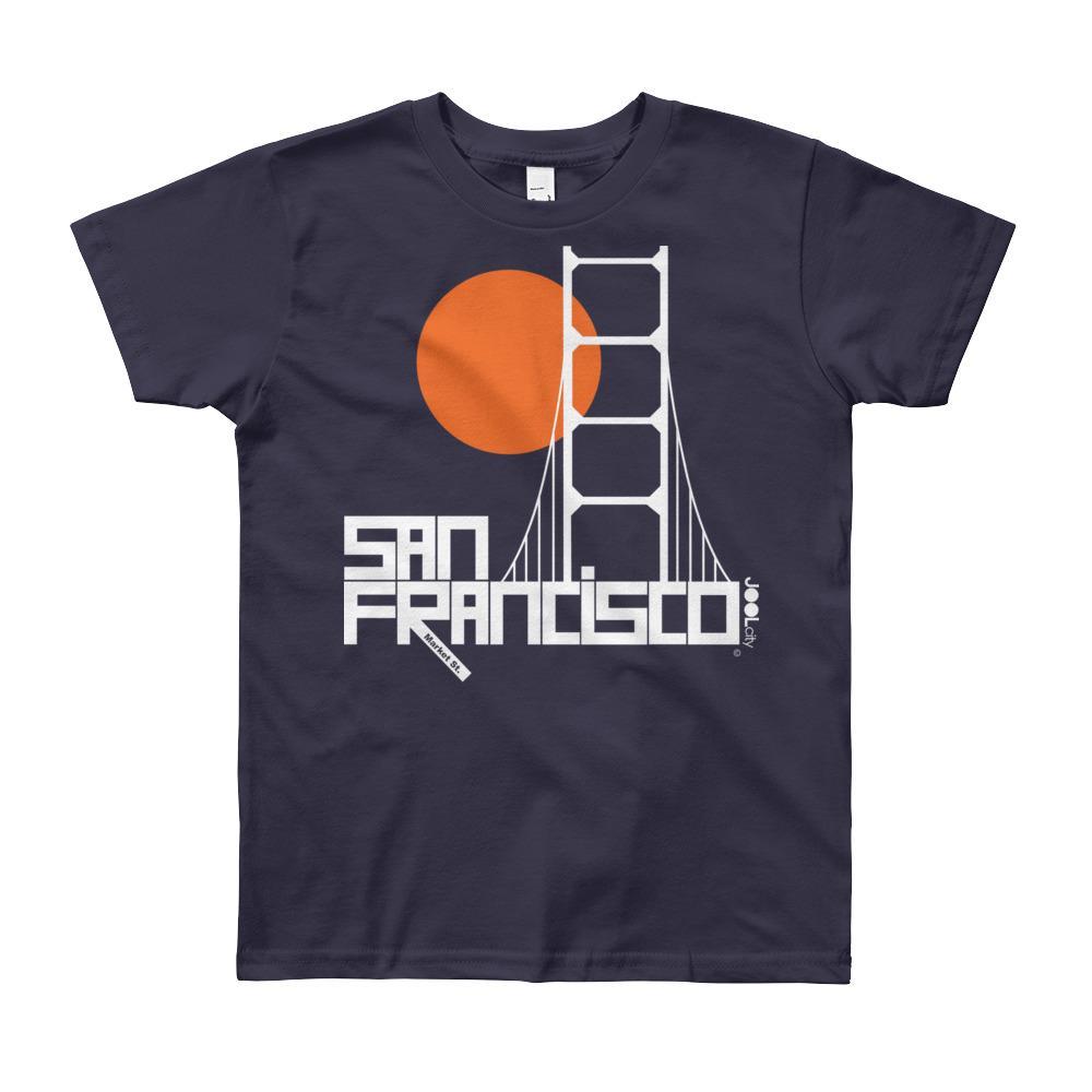 San Francisco Golden Gate Short Sleeve Youth T-shirt T-Shirt Navy / 12yrs designed by JOOLcity