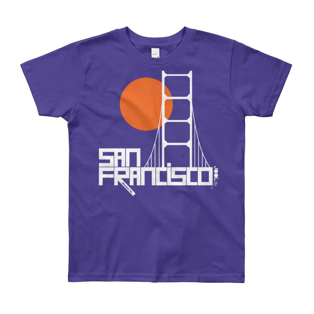 San Francisco Golden Gate Short Sleeve Youth T-shirt T-Shirt Purple / 12yrs designed by JOOLcity
