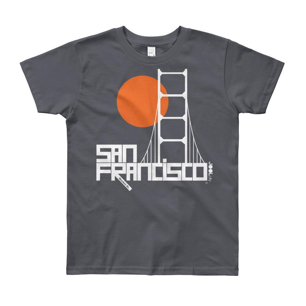 San Francisco Golden Gate Short Sleeve Youth T-shirt T-Shirt Slate / 12yrs designed by JOOLcity