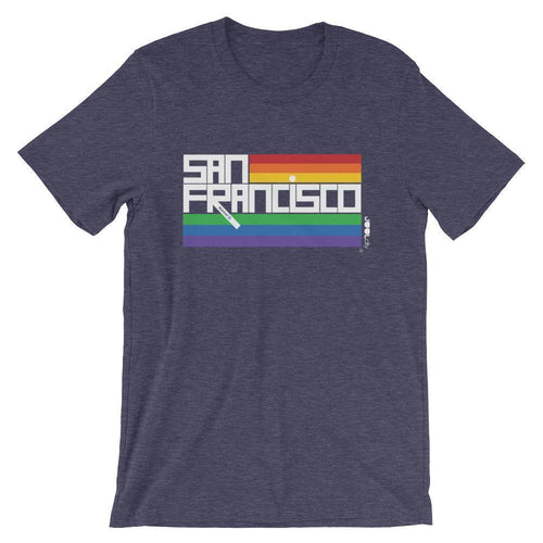 San Francisco  PRIDE  Short-Sleeve Men's  T-Shirt T-Shirt Heather Midnight Navy / 2XL designed by JOOLcity