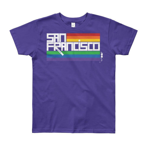 San Francisco PRIDE Short Sleeve Youth T-shirt T-Shirt Purple / 12yrs designed by JOOLcity