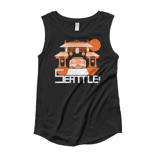 Seattle Chinatown Rolls Ladies’ Cap Sleeve Tank-Top