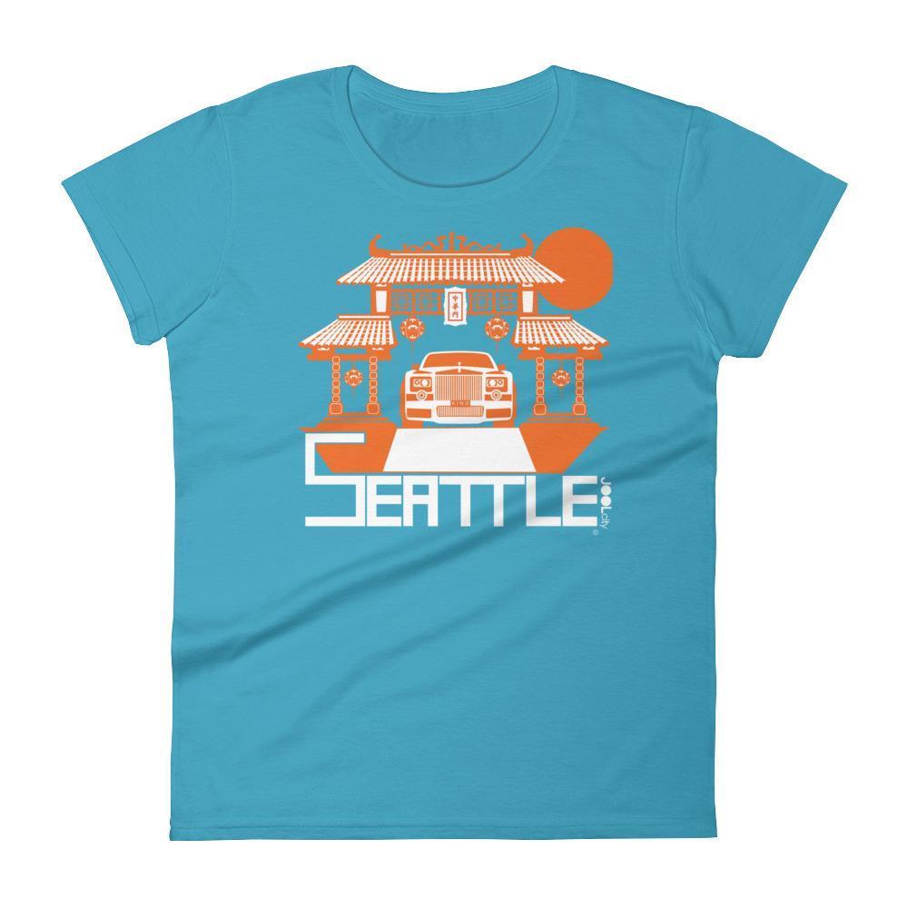 Seattle Chinatown Rolls Women's Short Sleeve T-shirt T-Shirt Caribbean Blue / 2XL designed by JOOLcity