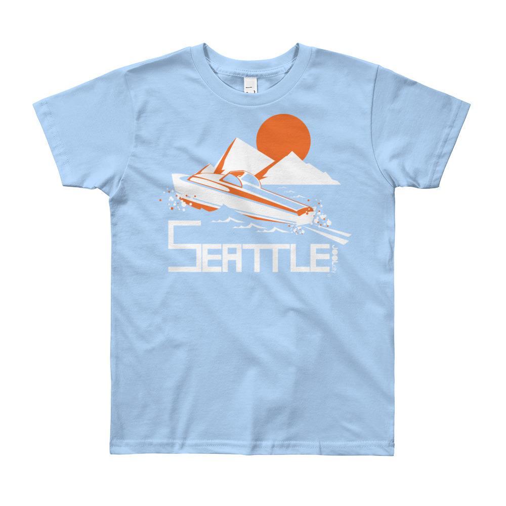 Seattle Cruiser Crusing Short Sleeve Youth T-shirt T-Shirt Baby Blue / 12yrs designed by JOOLcity