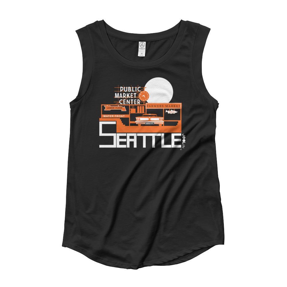Seattle Market Ride Ladies’ Cap Sleeve Tank-Top
