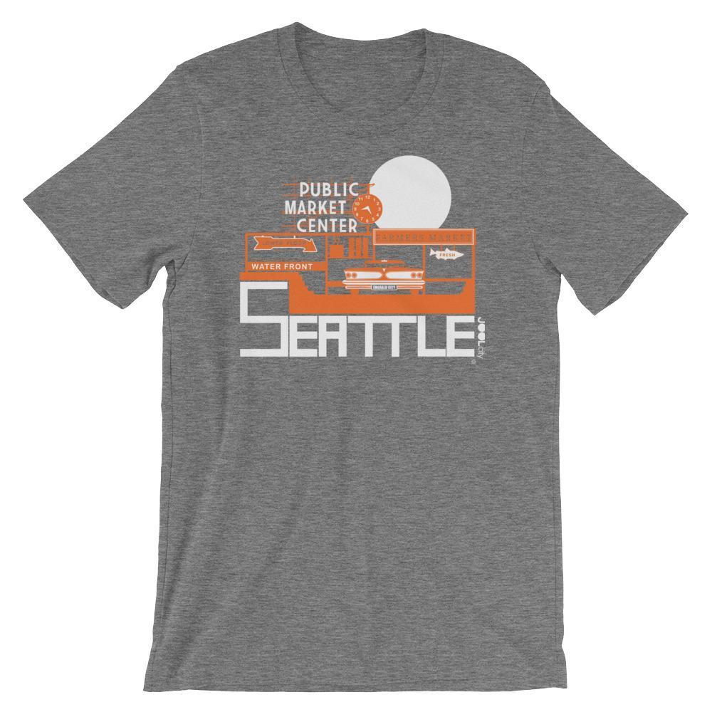 Seattle Market Ride Short-Sleeve Men's  T-Shirt T-Shirt Deep Heather / 2XL designed by JOOLcity