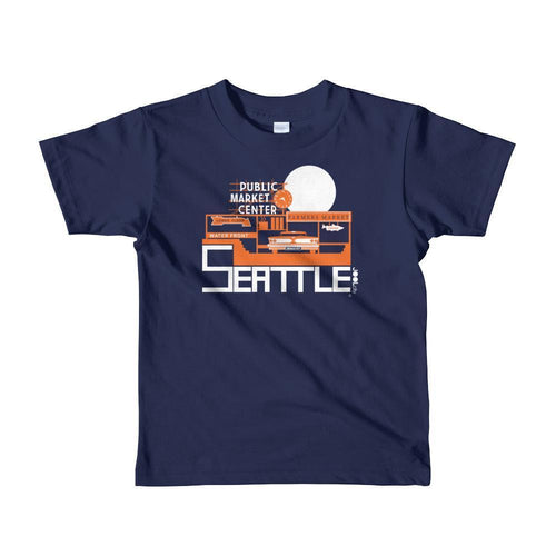 Seattle Market Ride Short Sleeve Toddler T-shirt T-Shirt Navy / 6yrs designed by JOOLcity