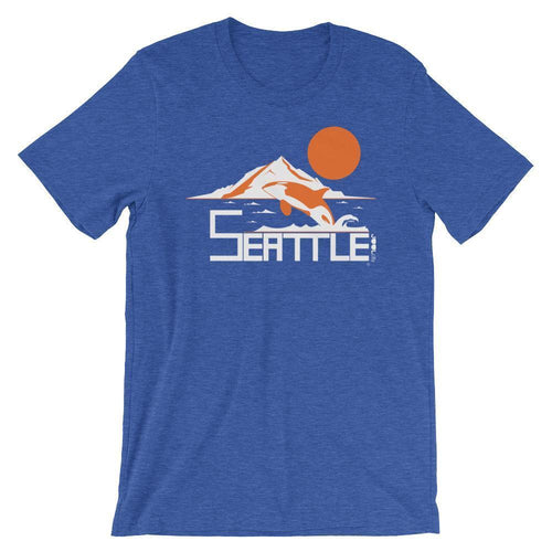 Seattle Orca Love Short-Sleeve Men's  T-Shirt T-Shirt Heather True Royal / 4XL designed by JOOLcity