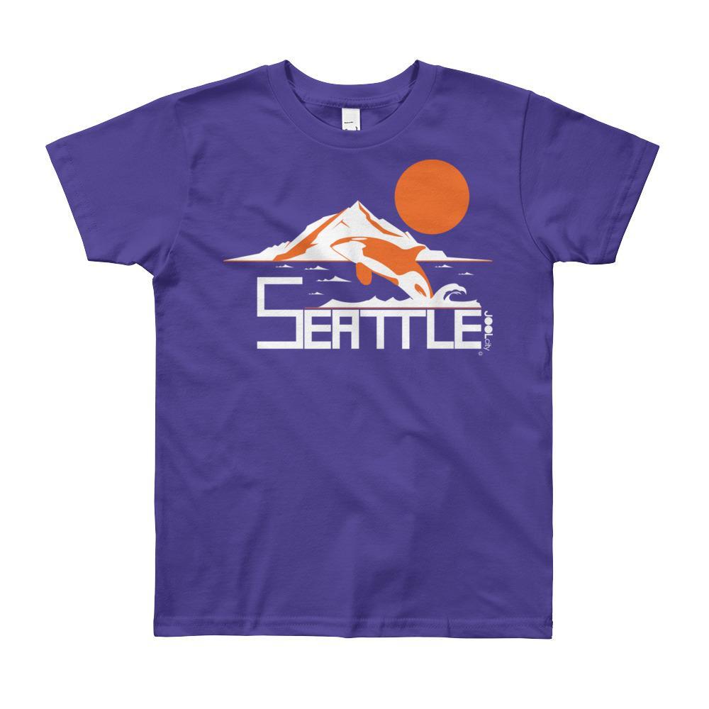 Seattle Orca Love Short Sleeve Youth T-shirt T-Shirt Purple / 12yrs designed by JOOLcity