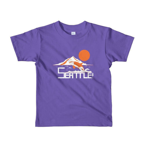 Seattle Orca Love Toddler Short-Sleeve T-Shirt T-Shirt Purple / 6yrs designed by JOOLcity